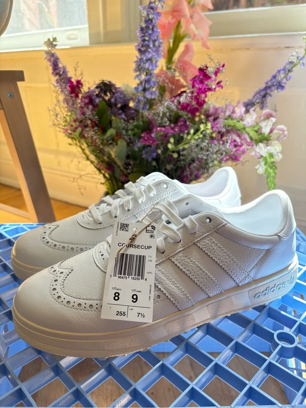 unisex adidas coursecup leather golf shoes